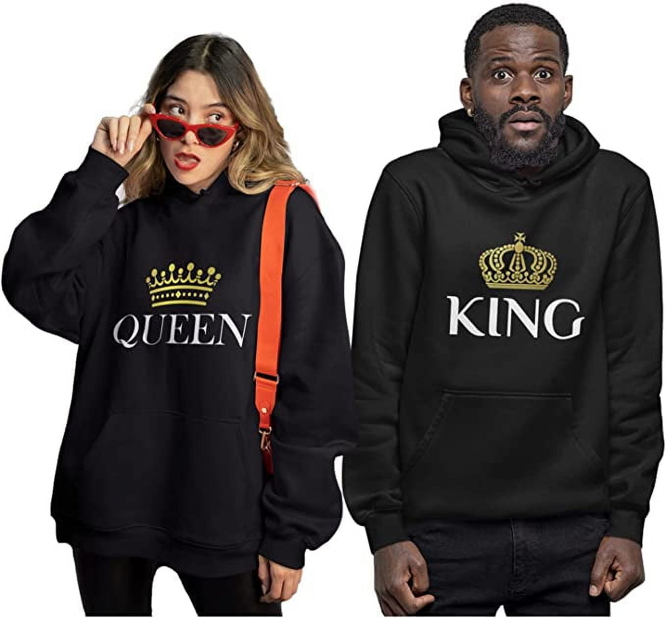 King and queen hoodies walmart best sale