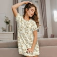 thumbnail image 3 of Logiee Funny Pigs Print Nightgowns for Women,Soft Short-Sleeved Lightweight Sleepwear, Loose Sleepshirts, 3 of 6