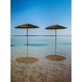 thumbnail image 2 of Frank, Assaf 19x24 Gold Ornate Wood Framed with Double Matting Museum Art Print Titled - Bathing canopy on the beach on the Dead Sea, Israel, 2 of 4