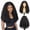 Black, variant on QUEENTAS 22" Long Straight Headband Wig for Women, Dark Brown with Honey Blonde Highlights Glueless Synthetic Wigs, Extra Long Protective Style Hair