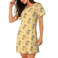 thumbnail image 2 of Naloa mouse and cheese Print Women Nightgowns,Womens Loungewear,Short Sleeve Sleepwear,Comfy Ladies Nightdress, 2 of 6