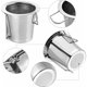 thumbnail image 3 of Colador de té y tapa de acero inoxidable, infusor de té con asas dobles para té de hojas sueltas, tazas de té, teteras, tazas de té-, 3 of 5