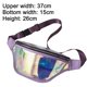 thumbnail image 2 of Hukapapa Sports Running teléfono impermeable riñonera transparente reflectante bandolera de pecho riñonera láserpúrpura, 2 of 5