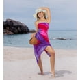 thumbnail image 2 of HAPPY BAY Women's Beachwear Summer Bikini Wraps Beach Wrap Sarong Swimwear Swim Cover up Skirt Bathing suit Swimsuit Pareo Coverups for Women One Size Lilac, Tie Dye, 2 of 5