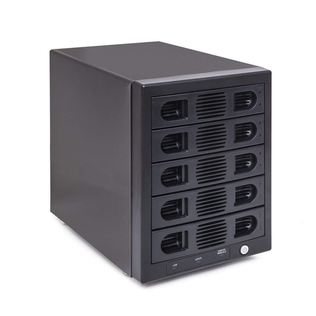 Carcasa de disco duro externa Syba SY-ENC50118, 10 TB, 5 bahías, USB 3.0