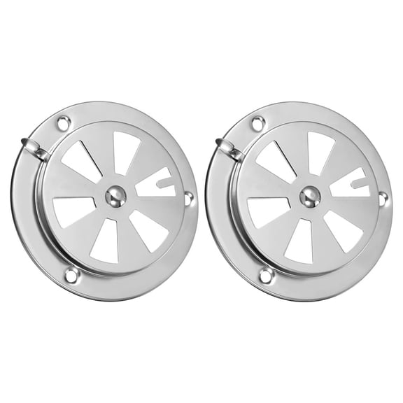Masteelf 2 Pcs Stainless Steel Oven Vent Cover Air Vent Damper for BBQ Grill Drying Oven and Air Conditioner Ventilation Louver Grille Cover