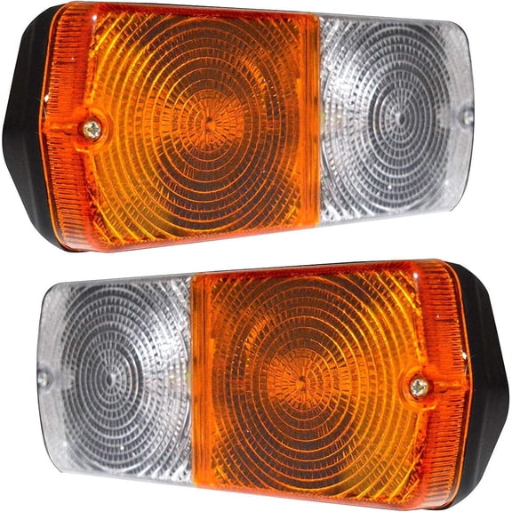 APSMOTIV Front combination lamp Side Indicator lights assembly with 12v Bulbs Replacement for Massey Ferguson tractor 230 240 250 265 275 290 298 365 375 390 398 399 560 565 592 575 and 595