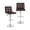 Brown, variant on Furnibear Modern Bat Stools Set of 2 with Back and Heavy, Black