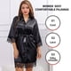 thumbnail image 3 of Pijamas de seda de hielo para mujer, ropa de dormir, camisones, rojo, negro, L XL, encaje suave, cómodo, informal, Color puro, 3 of 4