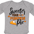 thumbnail image 4 of Inktastic Thanksgiving Sweeter Than Pumpkin Pie Boys or Girls Long Sleeve Baby Bodysuit, 4 of 5