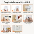 thumbnail image 3 of Retractable Mesh Baby Gate, Safety Gates for Stairs Doorway, 33''Tall Extends to 71''Wide, White, 3 of 11