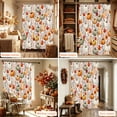 thumbnail image 5 of Shower Curtains for Bathroom-36"x72",Thanksgiving Pumpkin Flower Waterproof Bath Curtain Grommet Shower Curtain Set with Hooks, 5 of 9