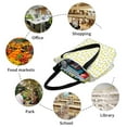 thumbnail image 5 of Bingfone Yellow Lemon Leaves Women Shoulder Tote Bags Casual Bag Ladies Shopping Handbag, 5 of 6