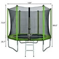 thumbnail image 3 of SALE CLEARANCE 10FT Round Trampoline for Kids with Safety Enclosure Net, Outdoor Backyard Trampoline with Ladder, Green, 3 of 8