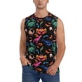 thumbnail image 1 of Fotbe Animals Under Water Men's Camiseta sin Mangas Estampada para Hombres, Playera Casual para Gimnasio, Entrenamiento, Playa-Large, 1 of 7