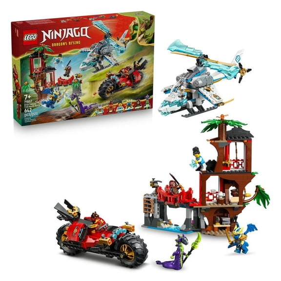 Set LEGO NINJAGO Batalla de Vehículos Ninja Junto a la Casa del Árbol 71857