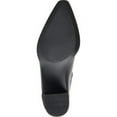 thumbnail image 4 of JOURNEE COLLECTION Womens Black Comfort Ruched Heddy Pointed Toe Block Heel Zip-Up Booties 9.5, 4 of 4