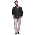 thumbnail image 2 of Atasi Solid Ready Made Dupion Elastic Pajama For Mens Ethnic Bottom Pants, 2 of 5