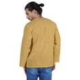 thumbnail image 5 of Atasi Long Sleeve Kurta For Men Solid Slub Cotton Round Neck Ethnic Shirt-5626, 5 of 7