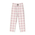 thumbnail image 4 of Haiem Pink Checkboard Men's Pajama Pants Ultra Lightweight Pjs Bottoms Sleepwear Bottom Pants with Pocket Drawstring-Large, 4 of 9