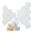 thumbnail image 1 of 22 Paneles Acústicos Autoadhesivos, Paneles de Pared Insonorizados Hexagonales de 30,5 X 25,4 X 1 cm, para Estudio, Oficina y Hogar C, 1 of 5