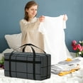 thumbnail image 5 of Moving Packing Bags, Storage Organizer Sacks, Travel Bag, Waterproof Woven Fabric, for Seasonal Clothing Storage, Luggage Compression Compartment | Black KTFgvq, 5 of 7