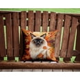 thumbnail image 2 of Carolines Treasures DAC7113PW1414 14 x 14 in. Balinese Cat in Fall Leaves Throw Pillow, 2 of 6