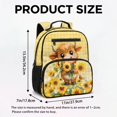 thumbnail image 7 of KUIFORTI Sunflower Cow Toddler Backpack Girls Kids School Bag with Side Pockets Adjustable Straps 13.5 Inch for Preschool Kindergarten Back to School Supplies, 7 of 7