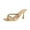 Gold, variant on Xfvqtps Womens Animal Print Mules High Heel Slides Open Toe Dress Shoes Crisscross Strap Heels Slip On Party Shoes Casual & Night Out Heels for Women