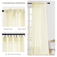 thumbnail image 4 of NICETOWN Privacy Sheer Curtains for Windows, Non-See-Through Sheer Curtains Light Filtering Living Room Curtains Back Tab Sheer Curtain Panels, Beige, 52"x96", 1 Pair, 4 of 7