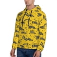 thumbnail image 3 of Salouo Vintage Excavator Pattern Men's Fall Hoodie Sweatshirt,Sport Hoodie with Pockets for Men Pullover Casual Hooded Sweatshirt-XX-Large, 3 of 7