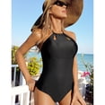 thumbnail image 2 of Women One Piece Swimsuit: Comfy Classic Solid Color Bathing Suit Beach Swimwear, 2 of 7