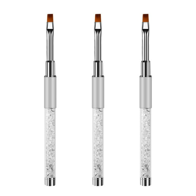 Juego de cepillos para uñas, mango de diamantes de imitación, herramienta profesional para arte de uñas, tamaño de extensión de uñas de Gel UV Adepaton CPB-DE-LYY339-3