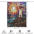 thumbnail image 2 of Sunset Lighthouse Shower Curtains - Bath Shower Curtain Set with 12 Hooks for Adults Kids Bathroom Decor Accessories, 2 of 7