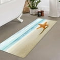 thumbnail image 5 of Beach Scene Bathroom Rugs, Ocean Beach Non-Slip Bath Rugs Seaside 70X70 Inch Costal Scenery Landscape Nautical Sea Scenic Sand Blue Sky Summer Bathroom Rug Mat 17X48inch, Absorbent Bath Rugs, 5 of 5