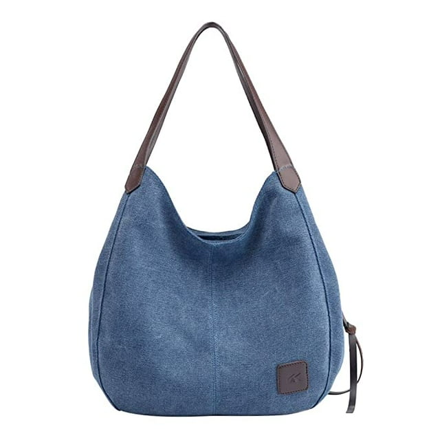 4 Pcs Femmes Filles Sac Cabas Moderne en Toile Sac à Bandoulière Sac à Main Sac Hobo à Poignée Supérieure Sac Seau