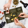 thumbnail image 4 of Chocolate Cutting Board, Cocoa and Chocolate Floral Inside Squares in Brown Shades, Decorative Tempered Glass Cutting and Serving Board, in 3 Sizes, by Ambesonne, 4 of 4