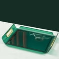 thumbnail image 3 of Multipurpose Vanity Tray Display Serving Tray Makeup Organizer With Handle Decorative Tray For Living Room Bathroom Desktop Bedroom Decor Green, 3 of 8
