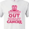thumbnail image 4 of Inktastic Stomp out Breast Cancer with Pink Cowgirl Boots T-Shirt, 4 of 5