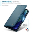 thumbnail image 5 of CaseMe Leather For iPhone 11 Wallet Case with RFID Blocking, For iPhone 11 Case Wallet for Women Men Card Holder Magnetic Clasp Kickstand Folio Case for iPhone 11,Blue,For iPhone 11, 5 of 11