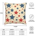 thumbnail image 2 of Multi-Size Linen Sofa Pillow Cover Invisible Zipper Open And Close Strong Use For Sofa Chair Garden Sofa Car Independence Day Theme Elements Star (1) 16"X16", 2 of 8