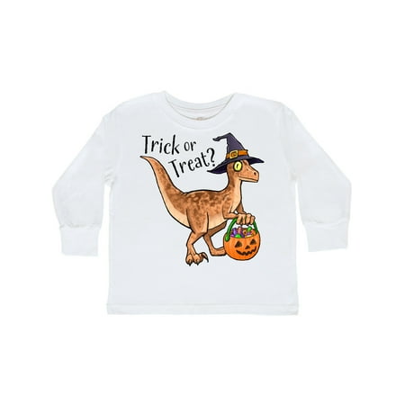 

Inktastic Trick or Treating Dinosaur Witch Costume Gift Toddler Boy or Toddler Girl Long Sleeve T-Shirt