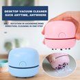 thumbnail image 6 of USB Mini Desktop Vacuum Cleaner - Strong Suction Dust Eraser for Keyboard Crumbs, Chip Debris, Pencil Shavings, 500mAh Rechargeable, Portable Handheld Cleaner with Nylon Bristles & Storage Bin, 6 of 7