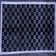 thumbnail image 1 of Ahgly Company Indoor Square Checkered Blue Modern Area Rugs, 7' Square, 1 of 4