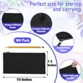 thumbnail image 4 of 100 Pack of Bulk Wholesale Solid Color Zippered Pencil Cases for Pens, Pencils, Markers, Crayons and Stationary Writing Supplies in Black, 4 of 9