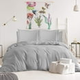 thumbnail image 4 of 800 Thread Count 100% Egyptian Cotton 3 Piece Duvet Set with Zipper Closure & Corner 3 Pc Duvet Set Solid Pattern, 4 of 4