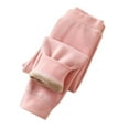 thumbnail image 2 of Kids Sherpa Fleece Pants, Thermal Insulated Winter Leggings with Wide Elastic Waistband, Boys & Girls Warm Jogging Bottoms for Autumn and Spring Everyday Wear Pink, 2 of 7