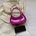 thumbnail image 3 of Bolsa de hombro con cadena para mujer, bandolera femenina sencilla de piel sintética con media luna brillante Tmvgtek Para Estrenar, 3 of 9