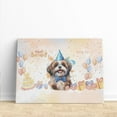 thumbnail image 3 of Watercolor Shih Tzu Happy Birthday Celebration Balloons Gift Party Horizontal Matte Canvas Poster Lion Dog Lover Gifts Wall Art Home Decor - 00028, 3 of 5