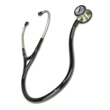 Lightning X Premium Cardiology Professional Dual Head Stainless Steel Stethoscope - Black